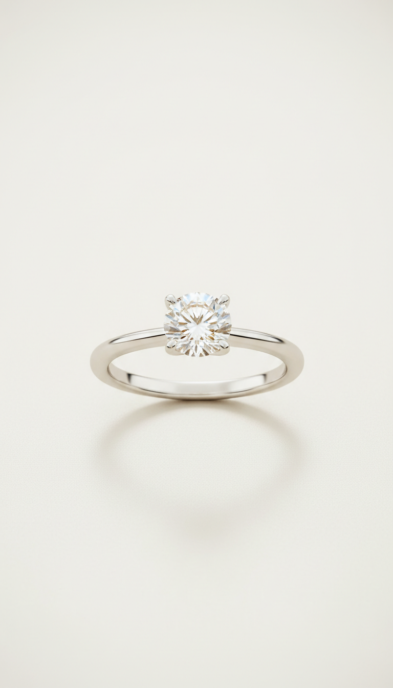 Oval Lab-Grown Solitaire Ring
